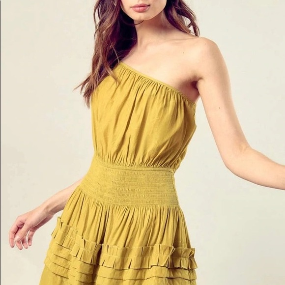 Mustard Seed One Shoulder Cami Dress NWT - Picture 3 of 7